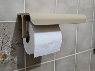 Toilet Paper Holder with Large Phone Shelf