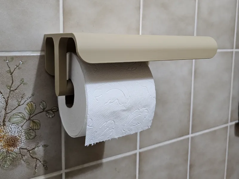 Toilet Paper Holder with Large Phone Shelf