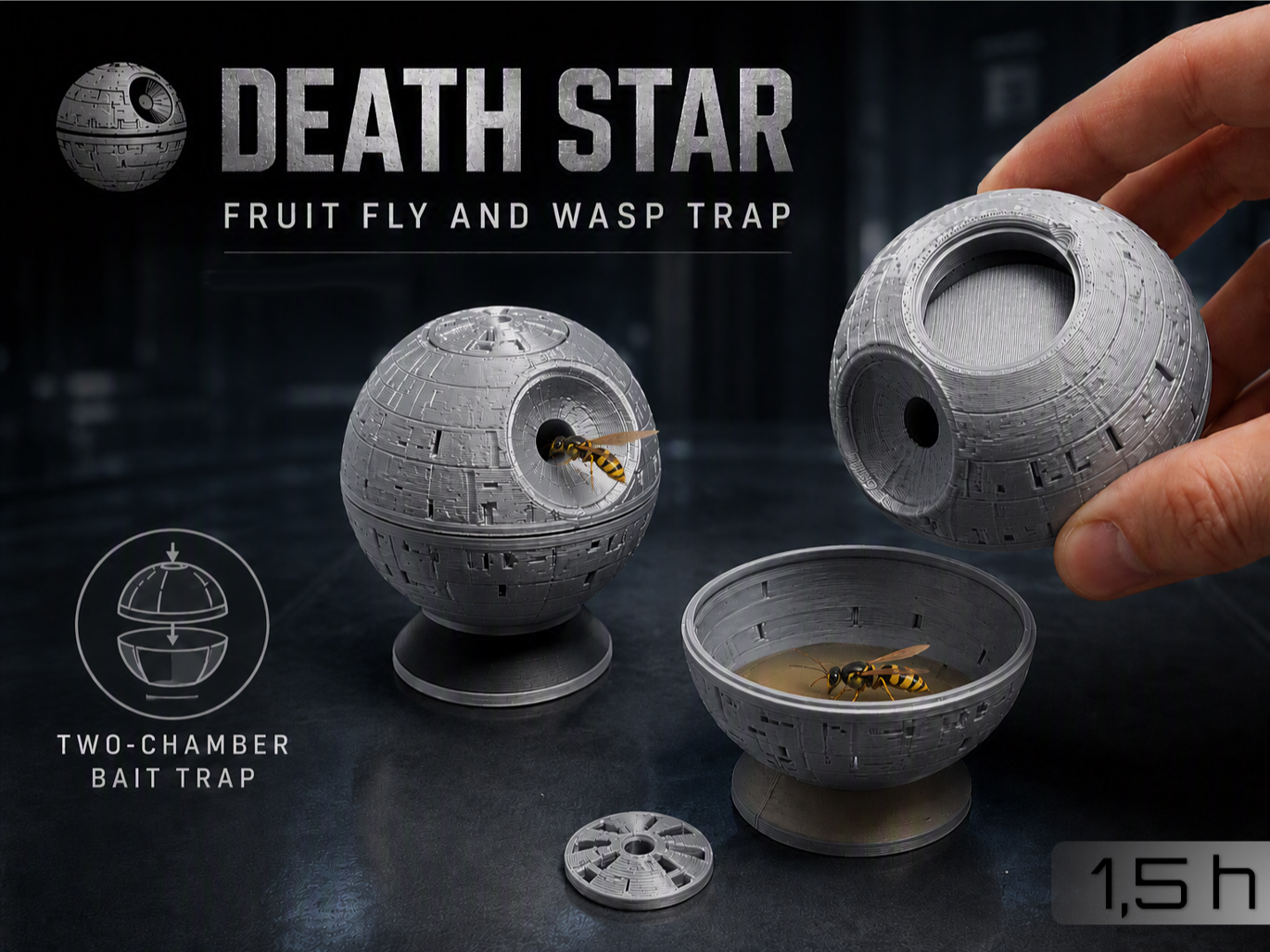 Death Star - Fruit Fly and Wasp Trap 3D model