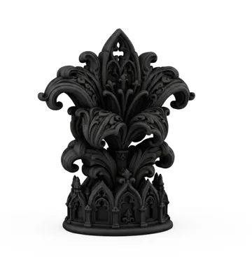 Estante o repisa: Goth Fleur de Lis Cathedral gothic Decor — vista de referencia 5