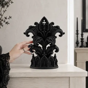 Estante o repisa: Goth Fleur de Lis Cathedral gothic Decor — vista de referencia 3