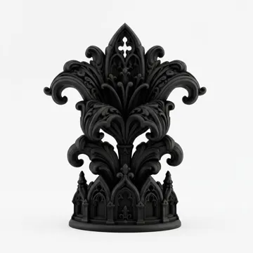 Estante o repisa: Goth Fleur de Lis Cathedral gothic Decor — vista de referencia 4
