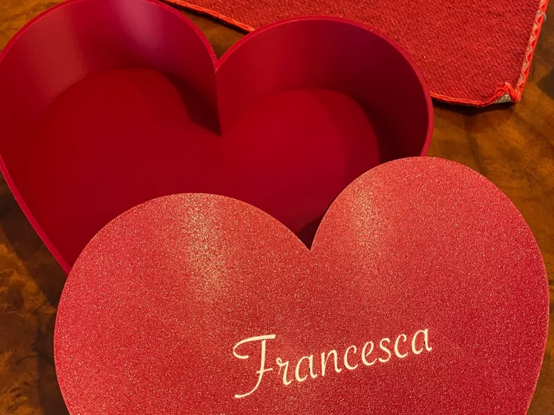 Red Heart-Shaped Gift Box Valentine's Day