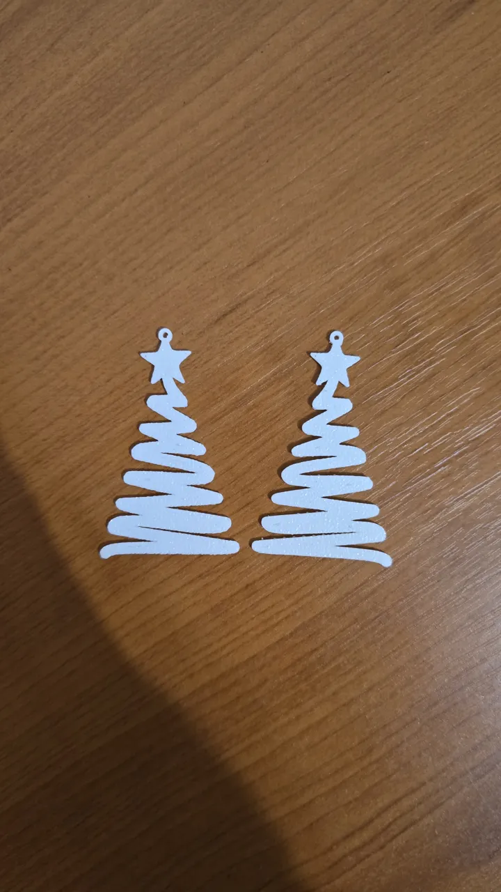 Minimalist Christmas Tree Earrings view 3