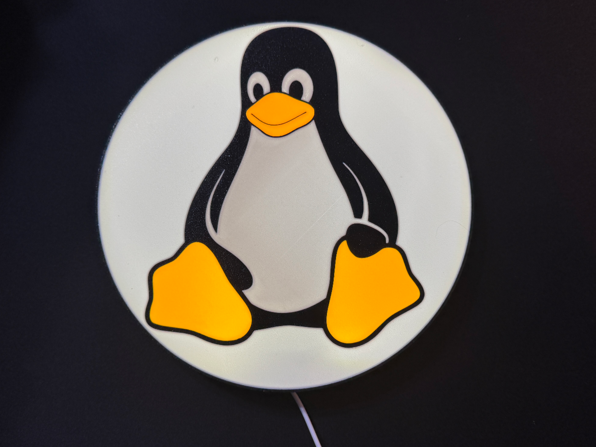 Linux Tux Penguin Lightbox Sign