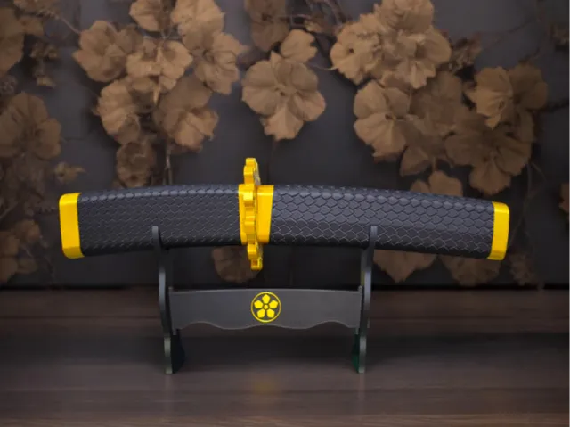 snake sword with scabbard and display rack
