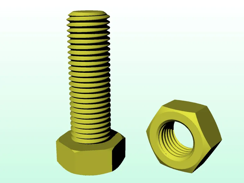 M20x60 bolt with nut