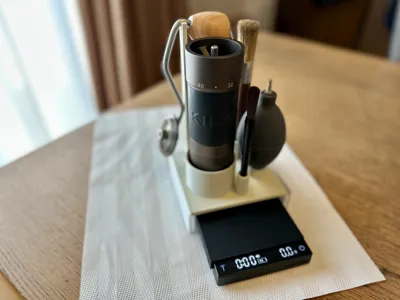 Kingrinder K6 Stand with Accessories