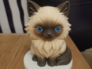 Siamese Chibi Cat Figurine