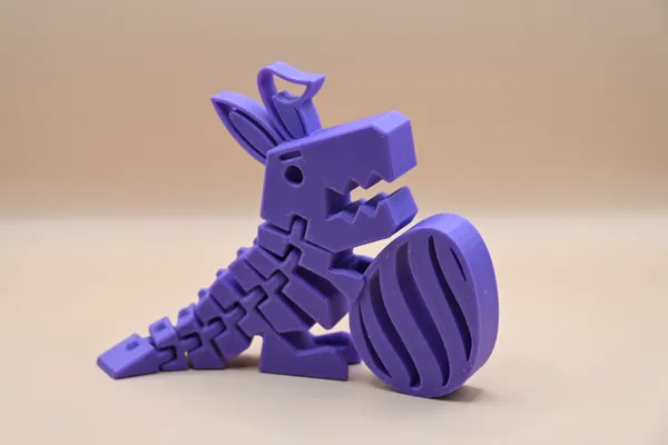 FlexiDino articulé — version lapin de Pâques