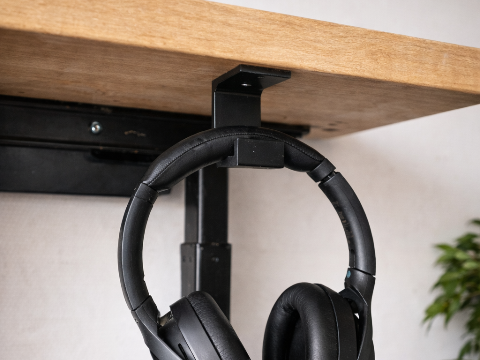 Strong Under-Desk Headphone Hanger