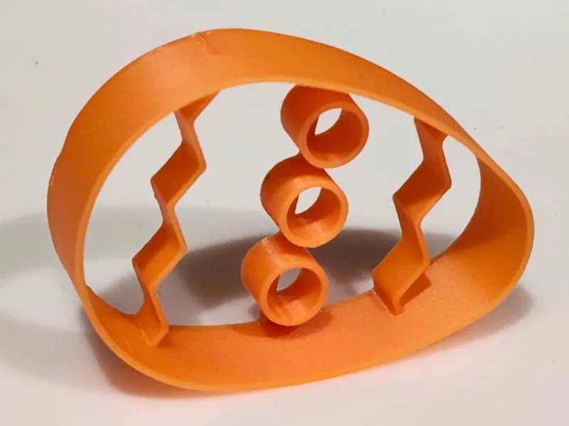 2in Easter Egg Cookie Cutter - With Icing Guide