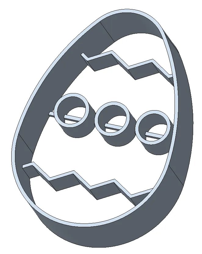 2in Easter Egg Cookie Cutter - With Icing Guide - Free 3D Print Model ...