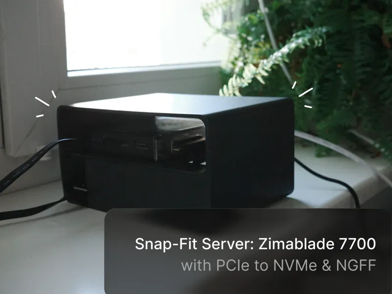Zimablade 7700 NAS Enclosure - PCIe NVMe Support