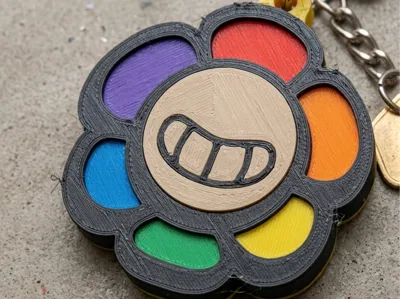 Dandy's World Flower Logo Can Tab Opener Keychain
