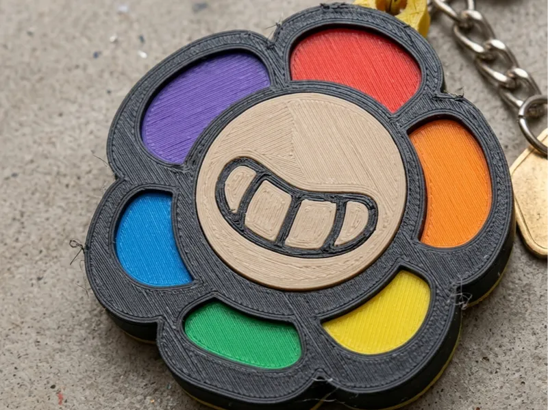 Dandy's World Flower Logo Can Tab Opener Keychain