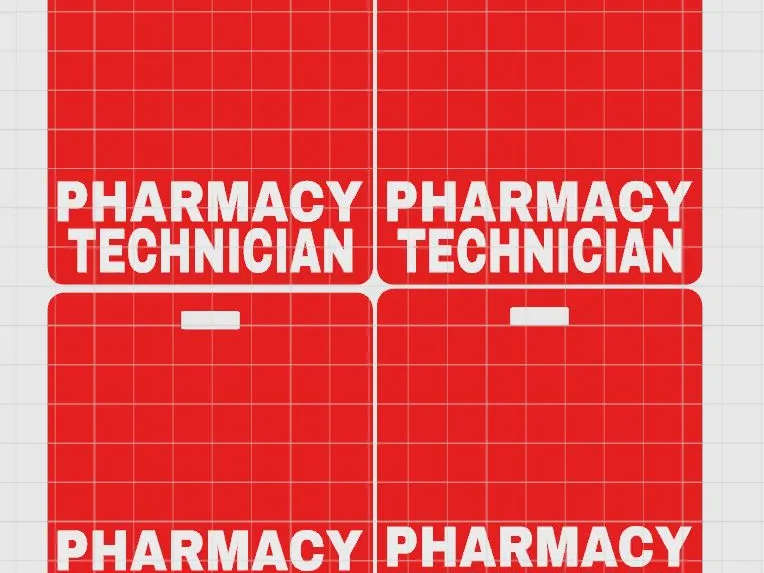 Pharmacy Technician Badge Buddy Archivo Black