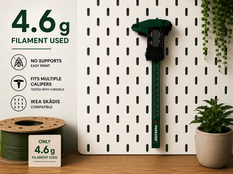 Caliper Holder for IKEA SKÅDIS - Only 4.6 grams!