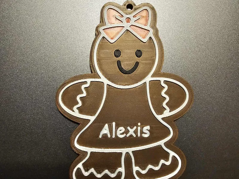 Personalized Gingerbread Girl Ornament