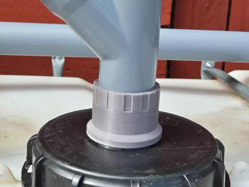 IBC Tank Lid Adapter to DN50 Drain Pipe