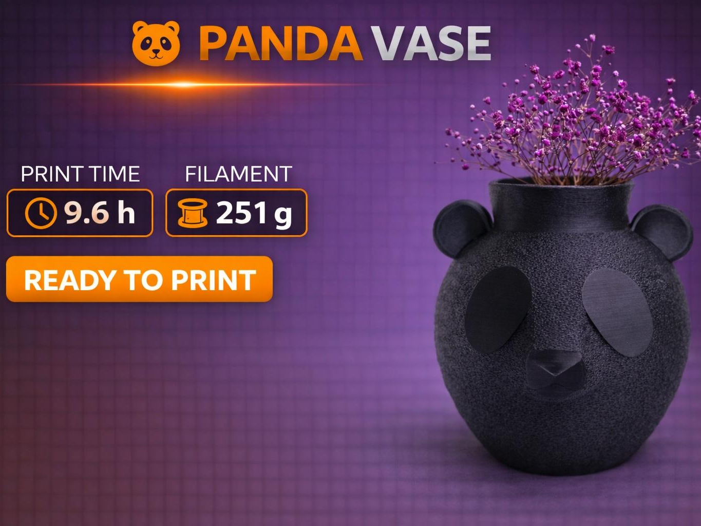 Panda Vase —  Size L (20 cm)