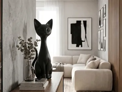 Nordic Grace Cat - Elegant Decor