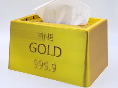 Gold Brick Tissue Box