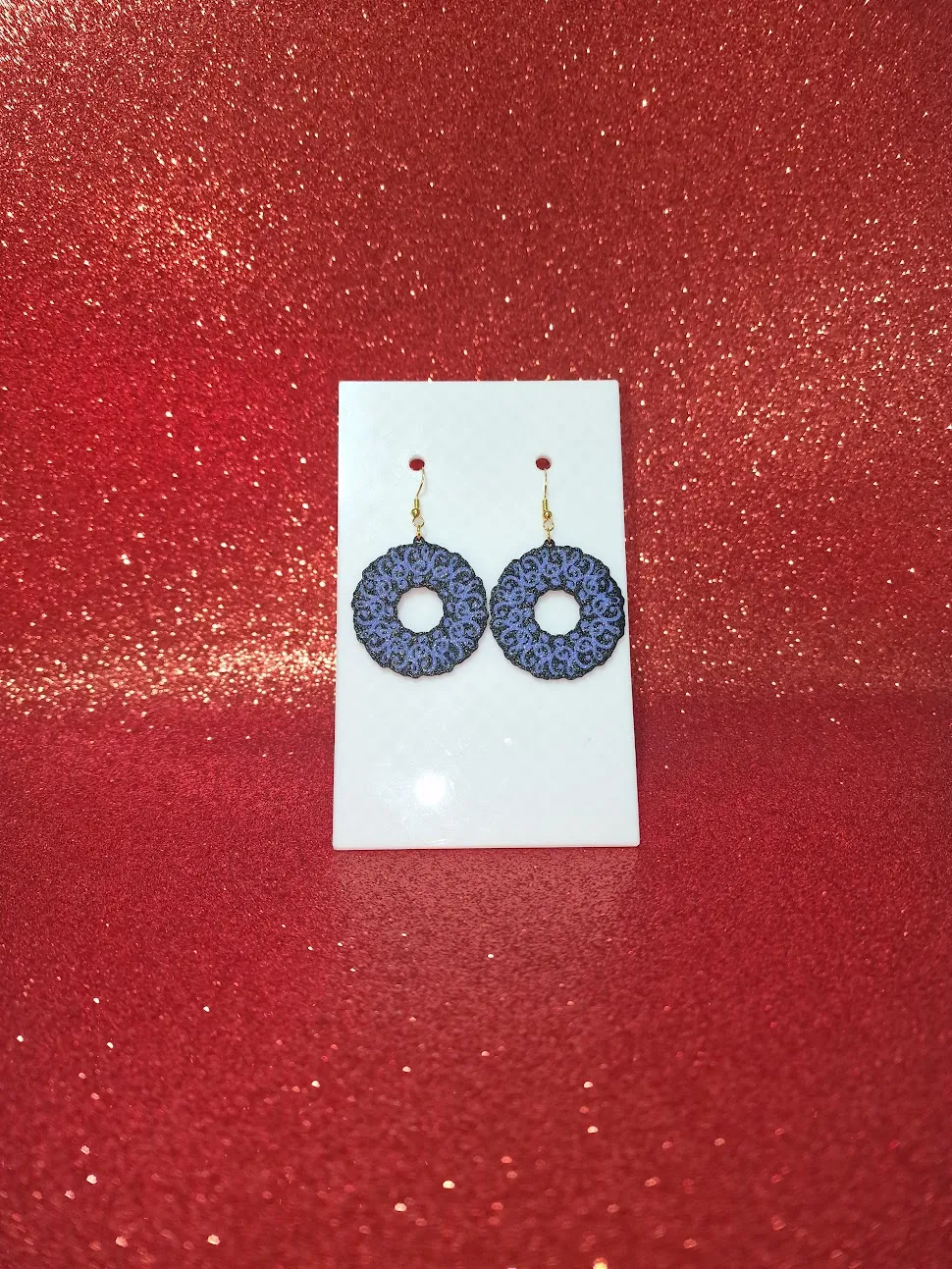 Musical circle earrings view 2