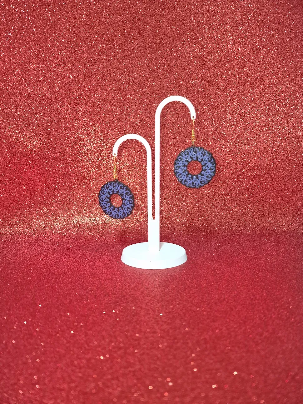 Musical circle earrings view 3