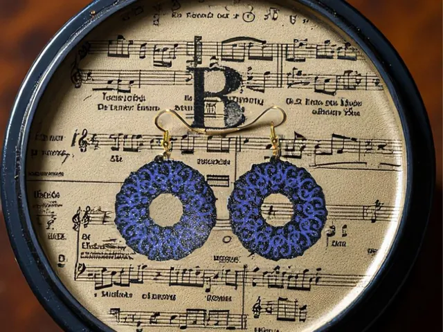 Musical circle earrings