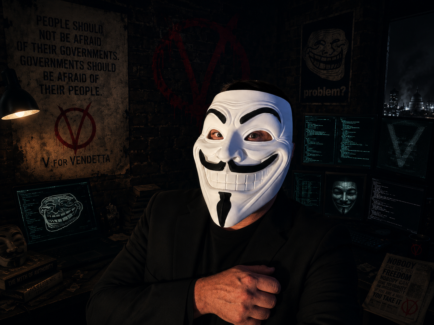 Trollface Vendetta Mask