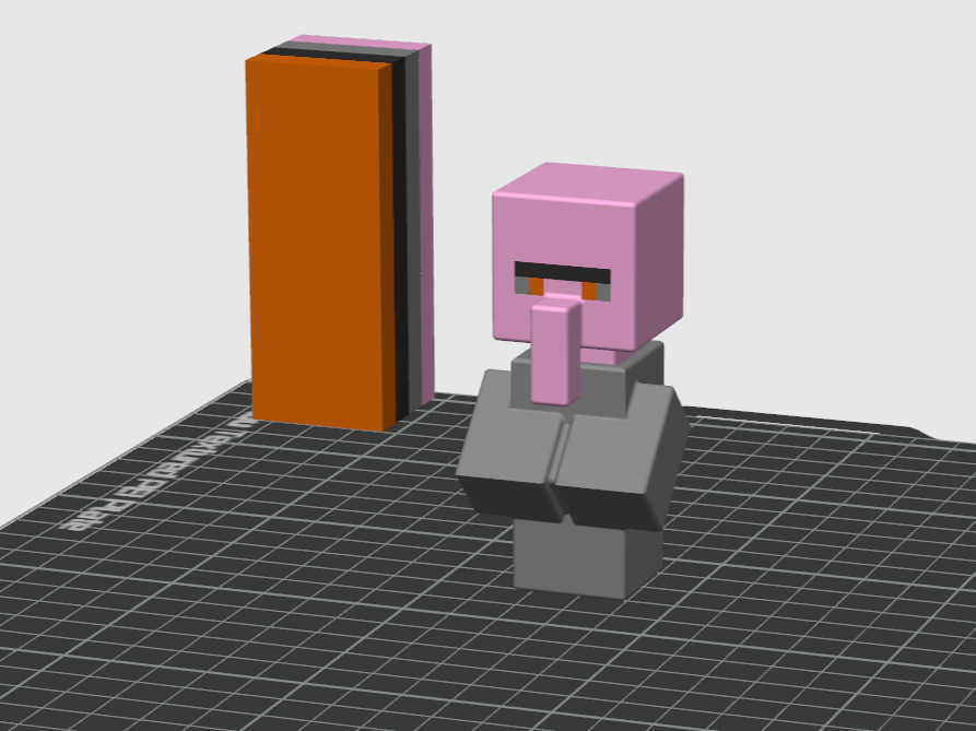 Miniatura 1 do modelo 3D 我的世界村民 解压玩具（可多色 无须AMS）
