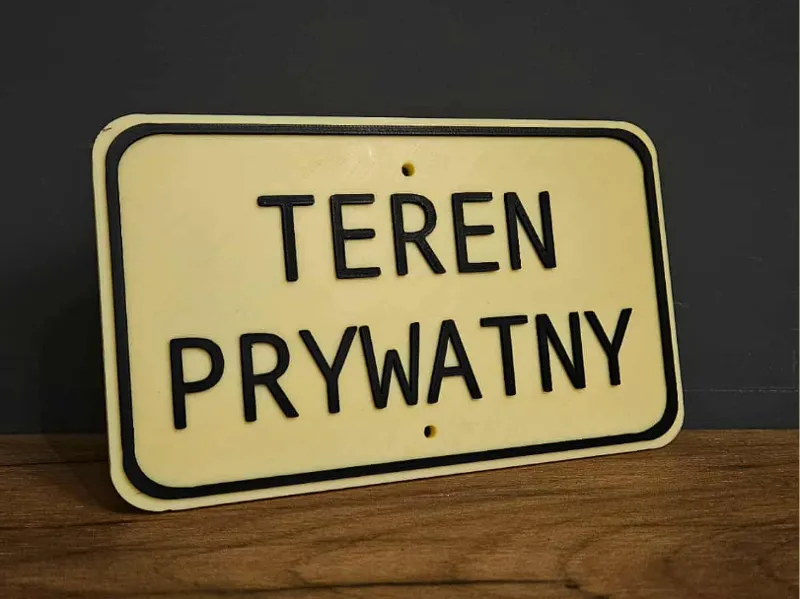 Tabliczka TEREN PRYWATNY 