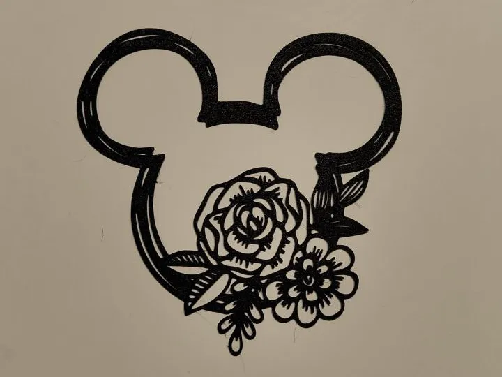 Mickey Mouse et fleurs — déco murale