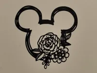 Mickey Mouse et fleurs — déco murale — photo 1