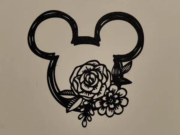 Mickey Mouse et fleurs — déco murale