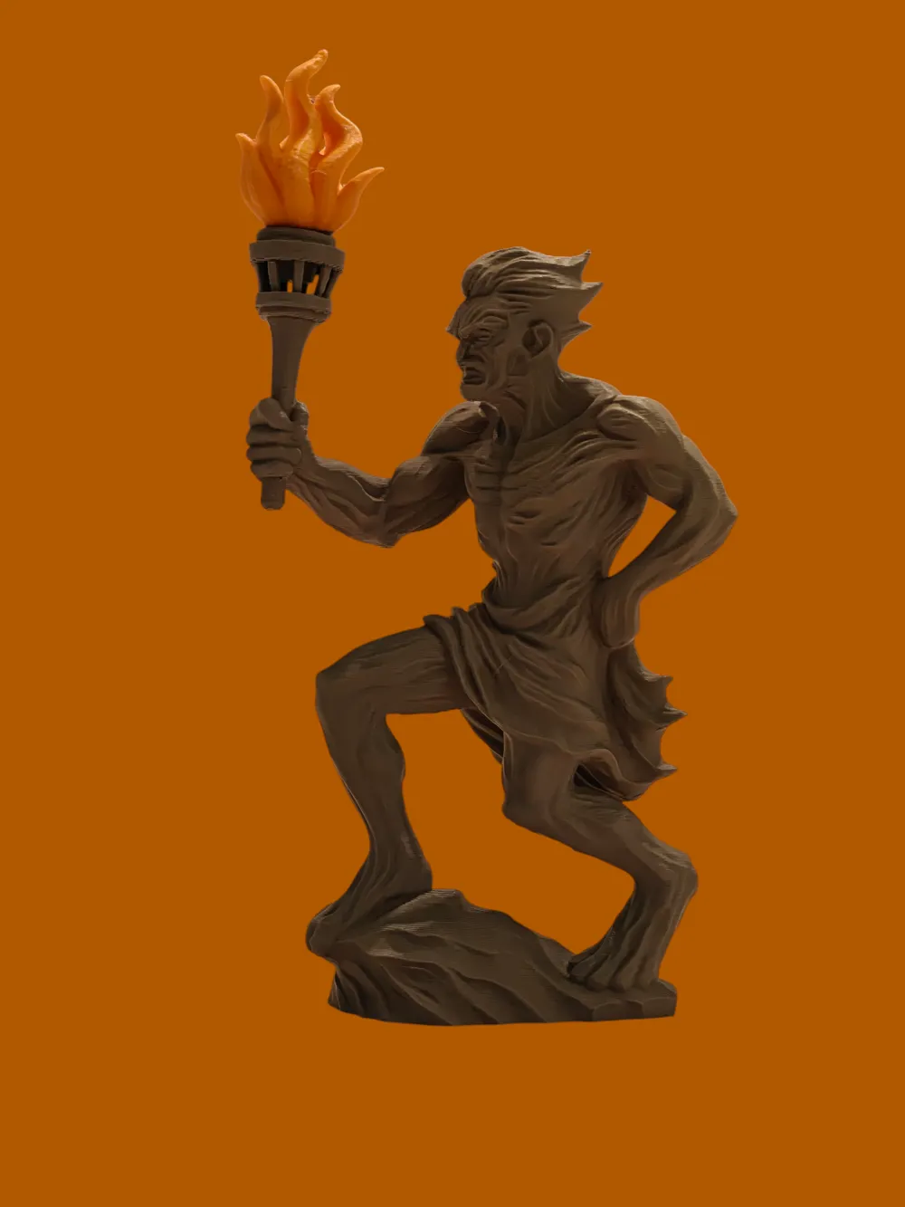 Prometheus Modelling Humans Prometheus Torch of Human Creation - Free 3D Print Model - MakerWorld