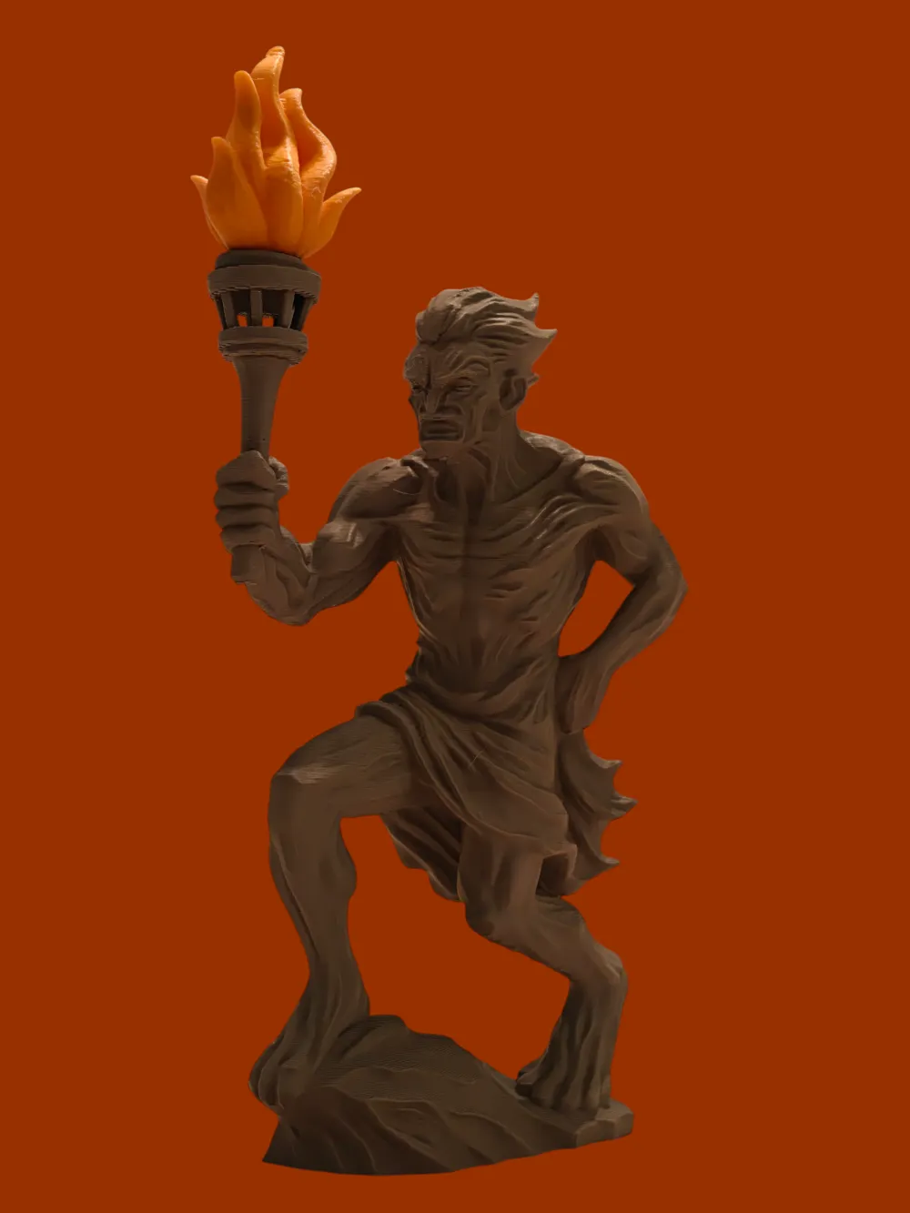 Prometheus Modelling Humans Prometheus Torch of Human Creation - Free 3D Print Model - MakerWorld