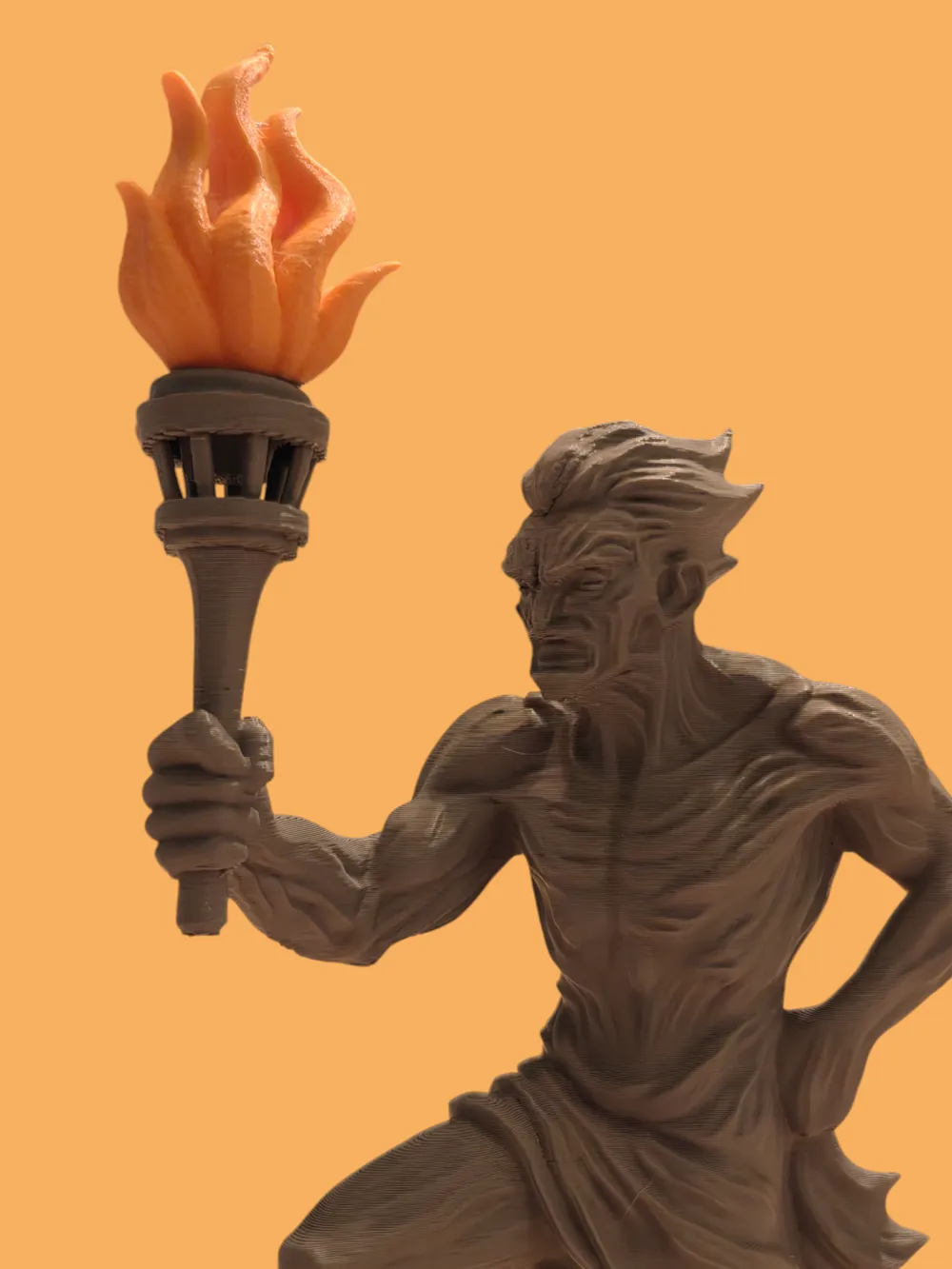 Prometheus Modelling Humans Prometheus Torch of Human Creation - Free 3D Print Model - MakerWorld