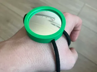 Diving mirror / scuba mirror on hand 