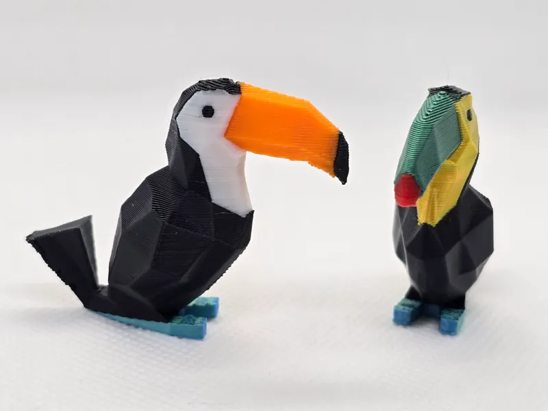 Low-Poly Toucan - Multi-Color & Single-Color!