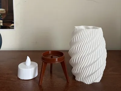 Mini Twisty Tealight Lamp (Vase) | 20g Filament