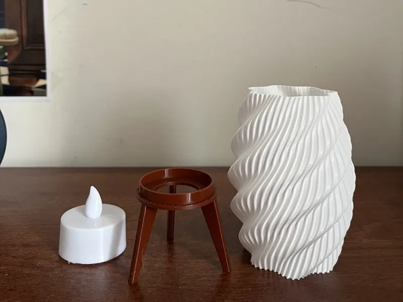 Mini Twisty Tealight Lamp (Vase) | 20g Filament
