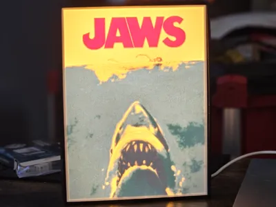 Jaws Lithophane with lightbox