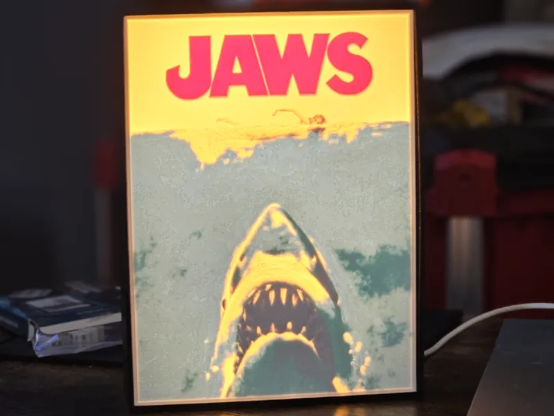 Jaws Lithophane with lightbox