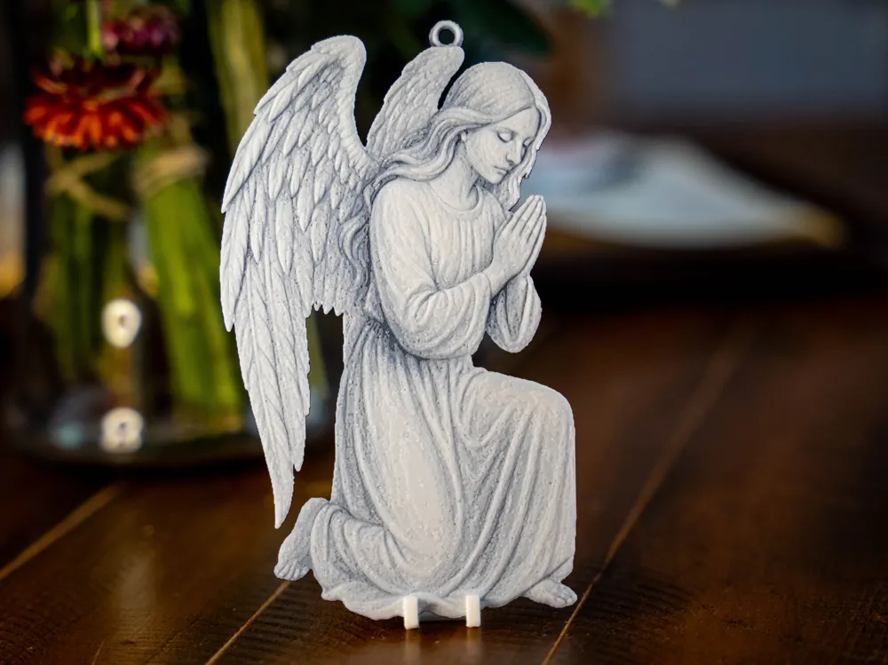 Kneeling Angel Christmas Bauble Ornament Decor - Free 3D Print Model ...