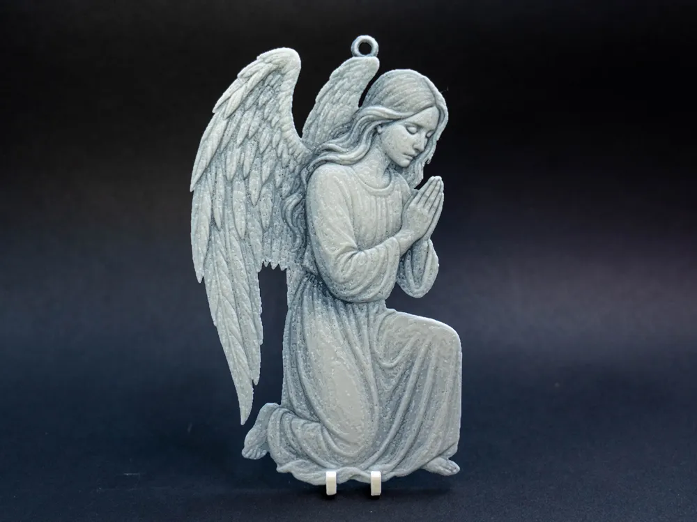 Kneeling Angel Christmas Bauble Ornament Decor - Free 3D Print Model ...