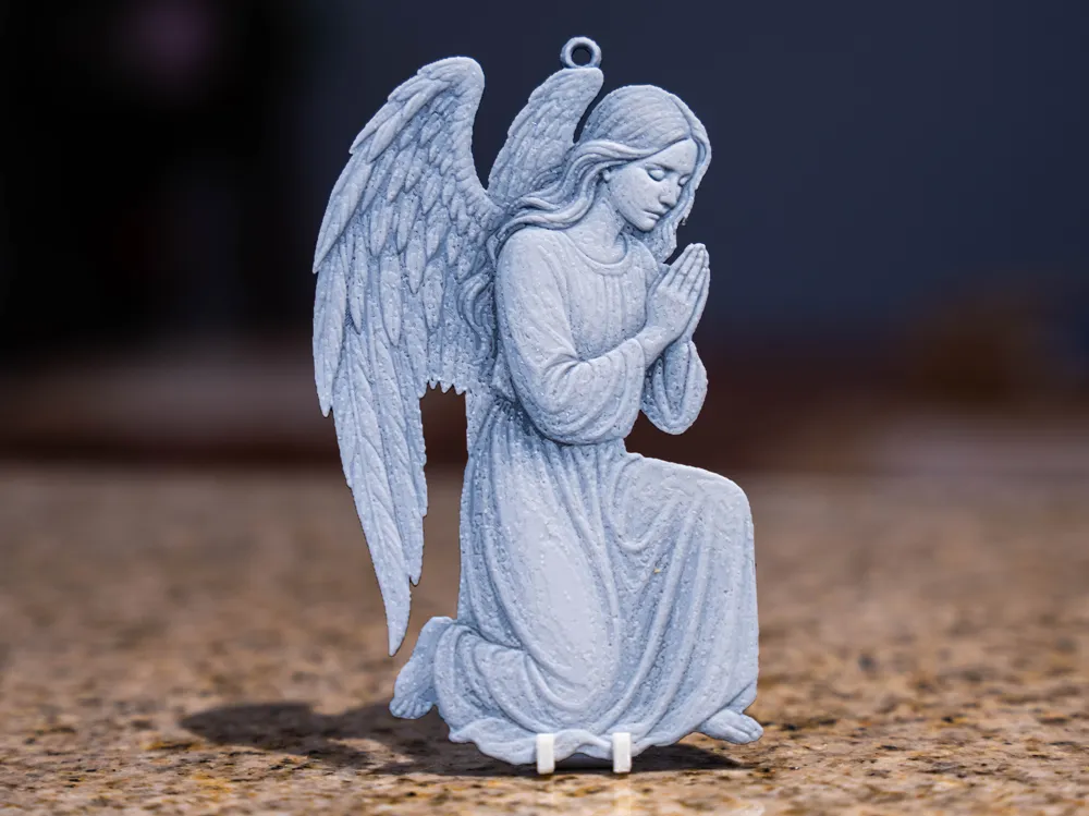 Kneeling Angel Christmas Bauble Ornament Decor - Free 3D Print Model ...