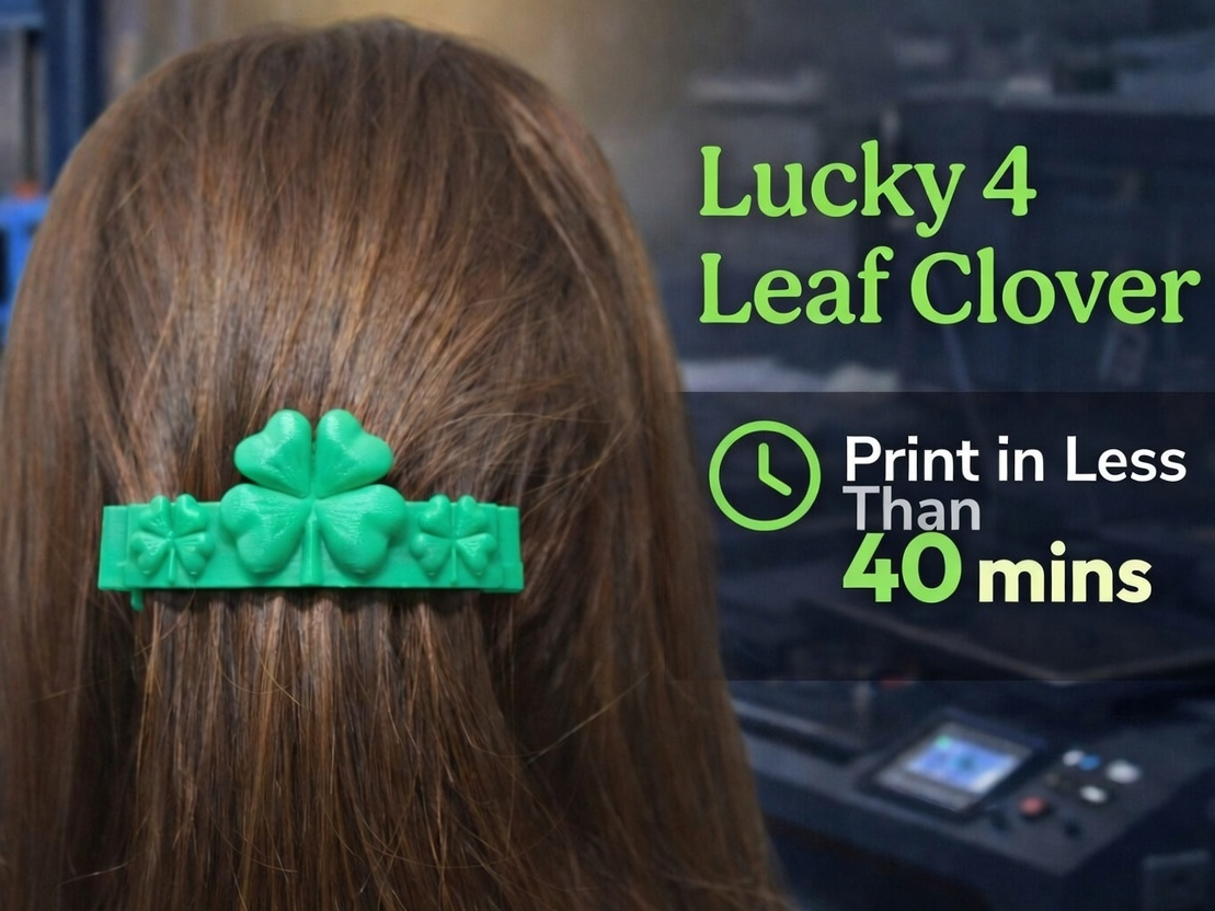 Clover Hair Clip - Lucky St. Patrick's Day Decor