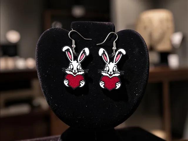 Bugs-Bunny in love earrings